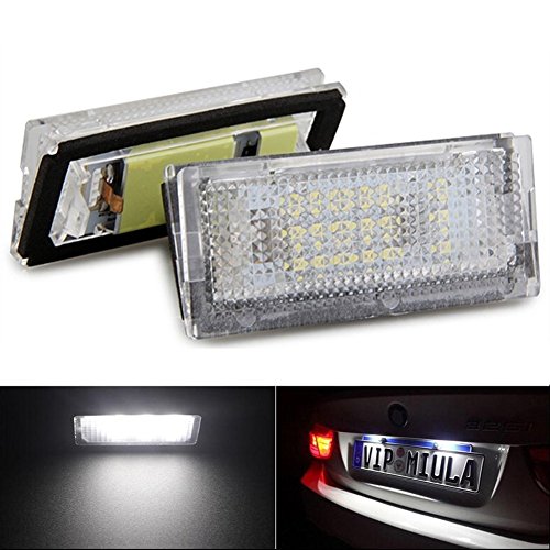 KATUR 1 par Qook blanco 18 LED matrícula luces lámparas bombillas para B MW E46 4D 98-03 Car Styling LED bombilla