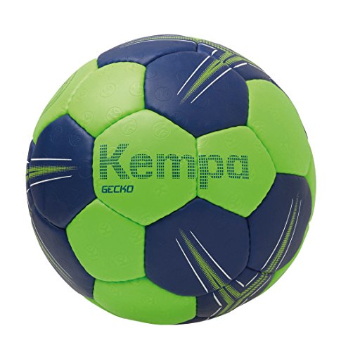 Kempa Gecko Balón de Juego y Entrenamiento, niños, Verde (Flash) / (Azul Deep), 1
