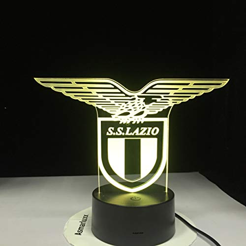 Lazio Italy Club Night Light Sensor táctil Cambio de Color Office Club Home Bar Decoración de la habitación Lámpara de Mesa