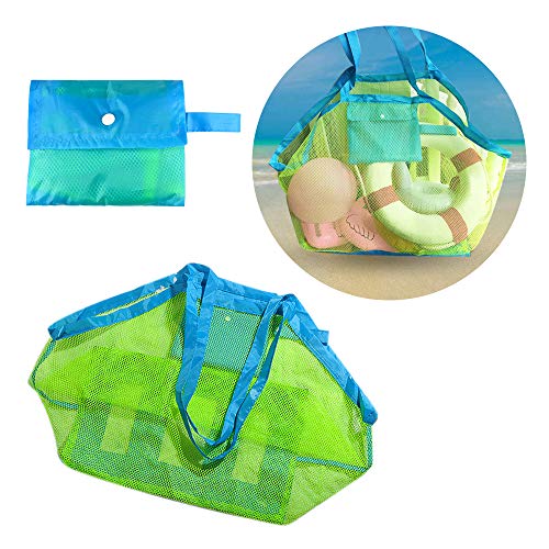 Locisne Gran Bolsa de Playa de Malla, Agua y Arena Fuera de la Red de la Playa Bolsa de Viaje de niños Bolsa de Almacenamiento de Organizador de Juguete Locisne Gran Bolsa de Playa de Malla, Agua y Arena Fuera de la Red de la Playa Bolsa de Viaje de niños Bolsa de Almacenamiento de Organizador de Juguete