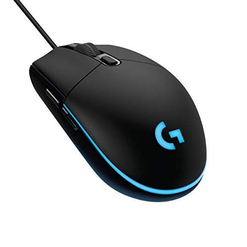 Logitech G203 Prodigy Ratón Gaming con cable, 8000 DPI, RGB LED Personalizable con 16,8 M Colores, Peso Reducido, 6 Botones Programables, Memoria Integrada, PC/Mac,G203 1ª Gen.,Negro