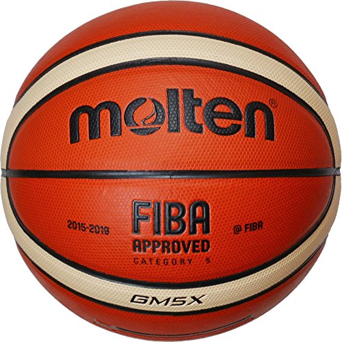 MOLTEN BGMX - Balón de Baloncesto Junior, Naranja y Marrón Claro, Talla 5