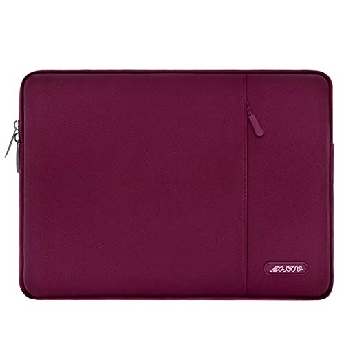 MOSISO Funda Protectora Compatible con 2019 iPad 7 10.2/iPad Air 3 10.5, iPad 9.7, iPad Pro 9.7-11, 2018 Surface Go, iPad Air 2/1, Bolsa Blanda de Tableta con Bolsillo Vertical, Vino Rojo