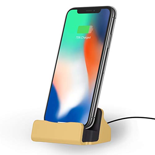 NessKa - Base de Carga para Apple iPhone X XR XS MAX Pro 11 10 8 7 6s 6 Plus 5s 5 SE iPod Touch (Incluye Cable USB de 2 m) NessKa - Base de Carga para Apple iPhone X XR XS MAX Pro 11 10 8 7 6s 6 Plus 5s 5 SE iPod Touch (Incluye Cable USB de 2 m)