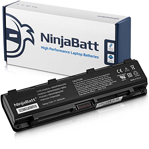 NinjaBatt Batería para Toshiba PA5024U-1BRS PA5026U-1BRS PA5025U-1BRS PABAS260 PA5023U-1BRS PABAS262 PA5027U-1BRS Satellite C850 C855 L850 P850 PABAS259 - Alto Rendimiento [6 Celdas/4400mAh/48wh]