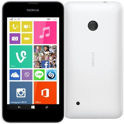 Nokia - Lumia 530 Smartphone Movistar Libre Windows Phone (Pantalla 4", cámara 5 MP, 4 GB, 1.2 GHz, 512 MB RAM), Blanco