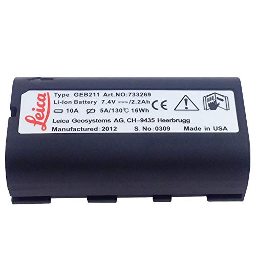 Para Leica Capacidad GEB211 Batería de 7.4V para el total de estaciones y GPS, GEB211 equivalente batería de topografía Para Leica Capacidad GEB211 Batería de 7.4V para el total de estaciones y GPS, GEB211 equivalente batería de topografía