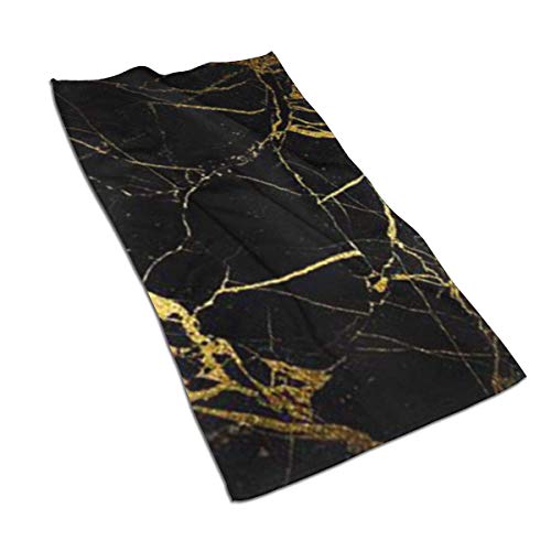 QHMY Toallas de Cocina Gold and Black Wallpaper & iexcl; & Sect; C 17.5X27.5in Toallas de Microfibra de Felpa para secar Platos y derrames de Secado & iexcl; & Sect; Toallas de CD