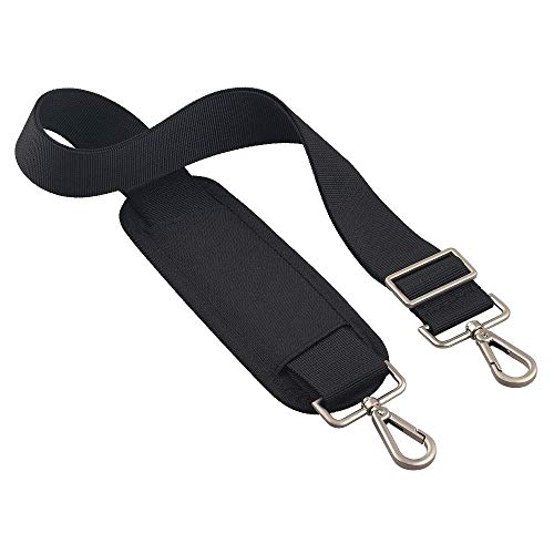 Qishare @ Correa de Hombro Universal reemplazable cojín extraíble,Longitud Ajustable Gancho Giratorio de Metal para Equipaje, computadora, cámara, Correas de Hombro portatil (Negro,133cm) Qishare @ Correa de Hombro Universal reemplazable cojín extraíble,Longitud Ajustable Gancho Giratorio de Metal para Equipaje, computadora, cámara, Correas de Hombro portatil (Negro,133cm)