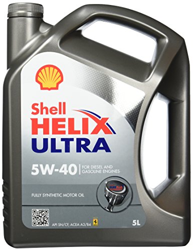 Shell Helix Ultra 5w-40 Aceite de motor totalmente sintético, 5 litros Shell Helix Ultra 5w-40 Aceite de motor totalmente sintético, 5 litros