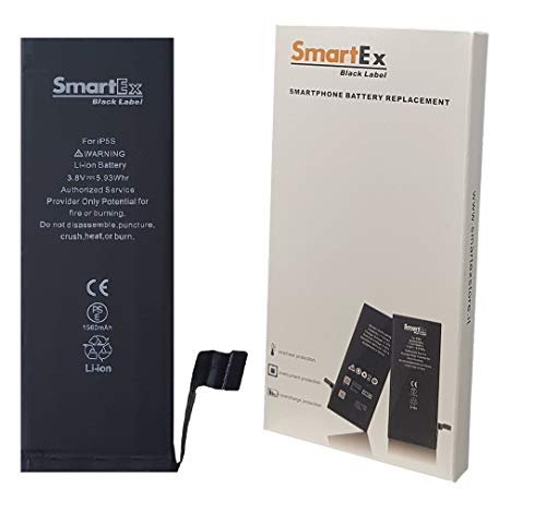Smartex® Black Label Baterìa Compatible con iPhone 5S/5C - 1560 mAh / 2019 Año de producción Smartex® Black Label Baterìa Compatible con iPhone 5S/5C - 1560 mAh / 2019 Año de producción