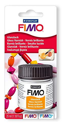 Staedtler Fimo 8704 01 BK. Barniz brillante transparente con base de agua. Envase individual de 35 ml.