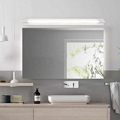 Tocador del baño de la Plaza de luz LED Imagen Frontal lámpara de Pared Barra de Iluminación con el Espejo de Aumento Simple lámpara de Baño Dormitorio cabecera,White Light,116cm/24W Tocador del baño de la Plaza de luz LED Imagen Frontal lámpara de Pared Barra de Iluminación con el Espejo de Aumento Simple lámpara de Baño Dormitorio cabecera,White Light,116cm/24W