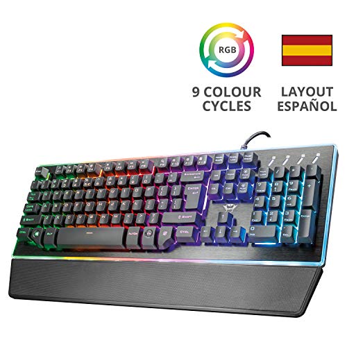 Trust Gaming GXT 860 Thura - Teclado Gaming LED semi mecánico, color negro Trust Gaming GXT 860 Thura - Teclado Gaming LED semi mecánico, color negro