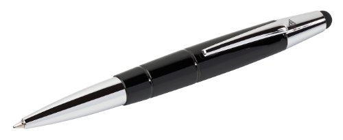 Wedo 26125001 - Lápiz táctil y bolígrafo con mina de gran capacidad, color negro (tinta azul)
