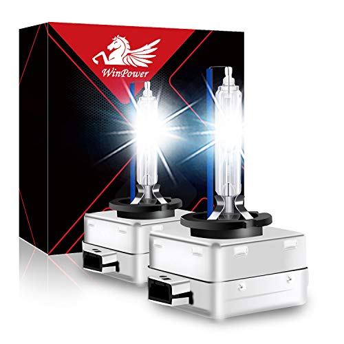 WinPower D1S 35W Bulbo del faro de xenón Lampara de descarga Reemplazar kit para bombillas HID de coche 8000K Blanco frio (2 Lamparas) WinPower D1S 35W Bulbo del faro de xenón Lampara de descarga Reemplazar kit para bombillas HID de coche 8000K Blanco frio (2 Lamparas)