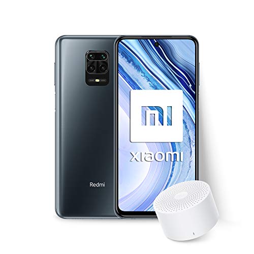 Xiaomi Redmi Note 9 Pro - Smartphone con Pantalla FHD+ 6.67" DotDisplay (6 GB+128 GB, cámara cuádruple 64 MP con IA, SnapdragonTM 720G, batería 5020 mAh) Gris y Mi Speaker - Pack Lanzamiento