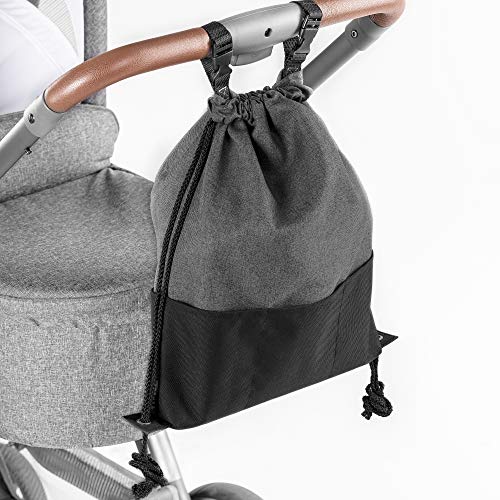 Zamboo Bolsa Ligera Silla de paseo - Bolso Panera Universal/Organizador Carrito con ganchos - Pequeño bolso cambiador/Mochila para pañales - Gris Negro Mochila para pañales - Gris Negro Zamboo Bolsa Ligera Silla de paseo - Bolso Panera Universal/Organizador Carrito con ganchos - Pequeño bolso cambiador/Mochila para pañales - Gris Negro Mochila para pañales - Gris Negro