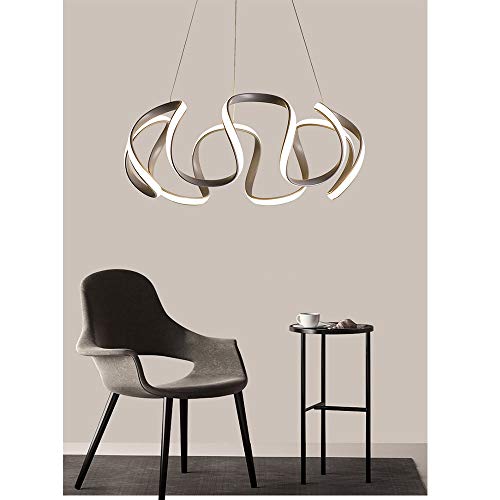 ZJP-dzsw Luz de Techo Aluminio + acrílico Material nórdicos Modernos Minimalistas Restaurante Luces - Bar/Restaurante/Sala de Estar/Dormitorio de Techo artístico, D40 * H40cm,