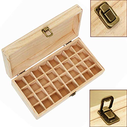 Almacenamiento de aceite esencial de la Caja de madera de las cajas de almacenamiento de 32 botellas de perfume Almacenamiento de aceite esencial de la Caja de madera de las cajas de almacenamiento de 32 botellas de perfume