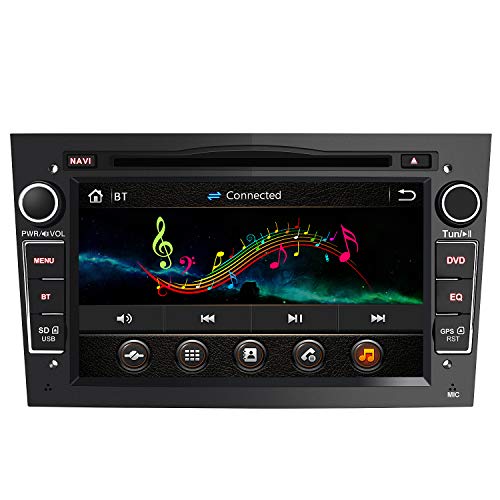 AWESAFE Radio Coche 7 Pulgadas con Pantalla Táctil 2 DIN para Opel, Opel Autoradio con Bluetooth/GPS/FM/RDS/CD DVD/USB/SD, Apoyo Mandos Volante, Mirrorlink y Aparcacimiento (Negra)