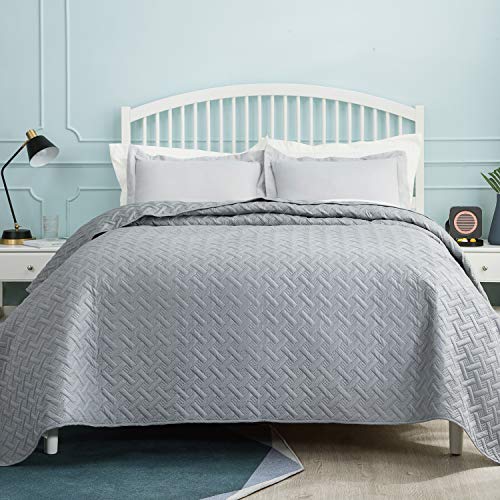 Bedsure Colcha Verano Cama 150 Gris - Colcha Bouti de Primavera y Entretiempo Reverisible, Cubrecama Fina 250x280cm Bedsure Colcha Verano Cama 150 Gris - Colcha Bouti de Primavera y Entretiempo Reverisible, Cubrecama Fina 250x280cm