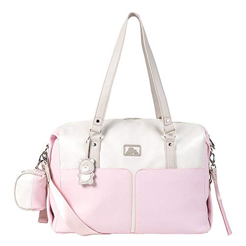 Bolso y Portachupetes Polipiel MAYORAL combinado ROSA Bolso y Portachupetes Polipiel MAYORAL combinado ROSA