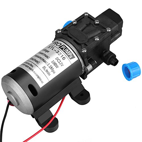 Bomba de agua autocebante, 12V DC 100W 8L / Min 160Psi Diafragma de alta presión. Bomba de agua autocebante para lavadora de automóviles Bomba de agua autocebante, 12V DC 100W 8L / Min 160Psi Diafragma de alta presión. Bomba de agua autocebante para lavadora de automóviles