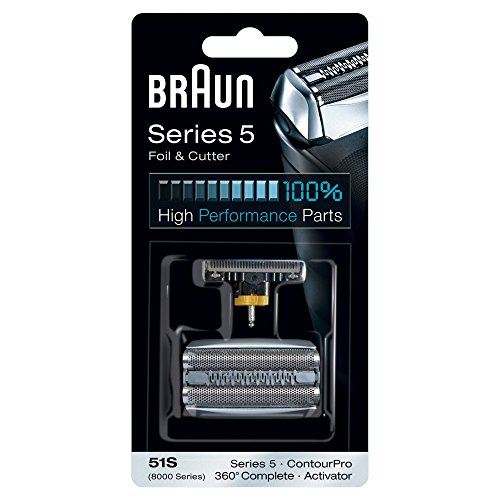 Braun 51S - Recambio de lamina y cuchillas Para la Series 5 (generación anterior), ContourPro, 360 °, Completo, Activator, Plateado