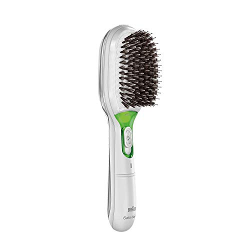 Braun Satin Hair 7 BR750 - Cepillo de pelo con cerdas naturales, alisador de pelo con tecnología iónica para realzar el brillo del cabello Braun Satin Hair 7 BR750 - Cepillo de pelo con cerdas naturales, alisador de pelo con tecnología iónica para realzar el brillo del cabello