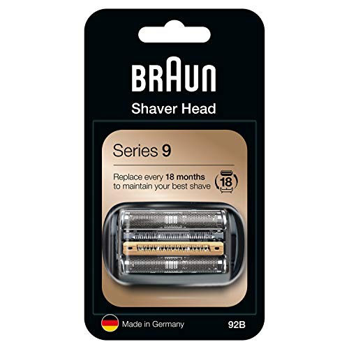 Braun Series 9 92B Cabezal de Recambio para Afeitadora Eléctrica, Compatible con las Afeitadoras Series 9, Negro