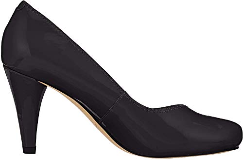Clarks Dalia Rose, Zapatos de Tacón para Mujer, Negro (Black Patent), 38 EU