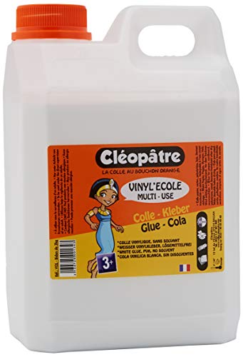 Cléopâtre, Craft Glue para mayores de 3 años, peso 2 kg, blanca