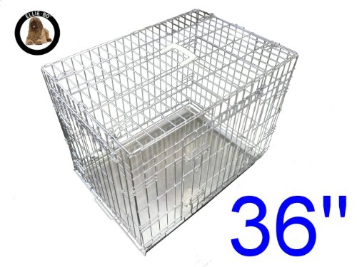 Ellie-Bo Jaula Plegable 2 Puerta con Orificio Bandeja de Metal Grande (91,4 cm) para Perro. Ellie-Bo Jaula Plegable 2 Puerta con Orificio Bandeja de Metal Grande (91,4 cm) para Perro.