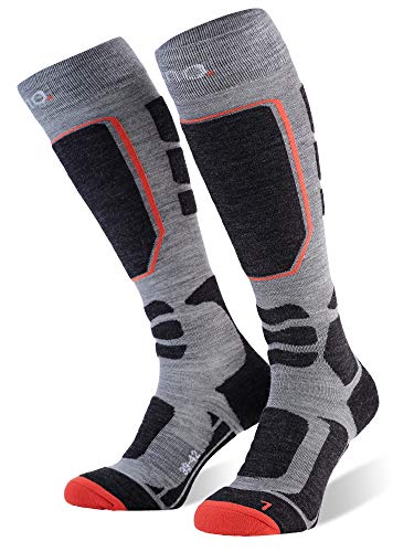 Eono Essentials Ski Socks (Basic o Premium), Grau (Premium), UE 39-42, UK 6-8 Eono Essentials Ski Socks (Basic o Premium), Grau (Premium), UE 39-42, UK 6-8