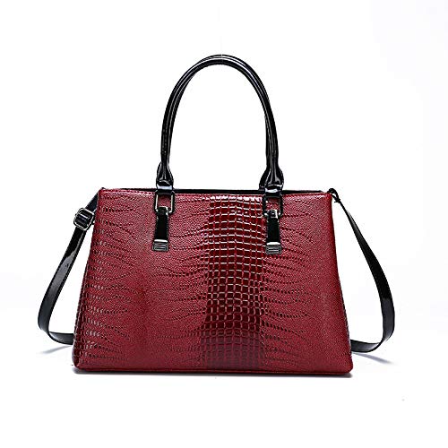 Fashion Bag New Shoulder Bag - Bolso Bandolera de Gran Capacidad para Mujer, Rojo (Rojo) - aso-1333