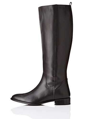 find. Flat Knee Length Leather Botas Altas, Marrón Brown, 41 EU