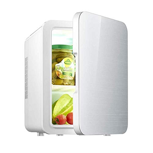 GFF Mini refrigerador con Panel de Vidrio Templado, calefacción y Aislamiento Refrigerador para Exteriores Mudo Refrigerador de Bebidas de 4L de Capacidad para Pesca al Aire Libre, etc, Oro, pl