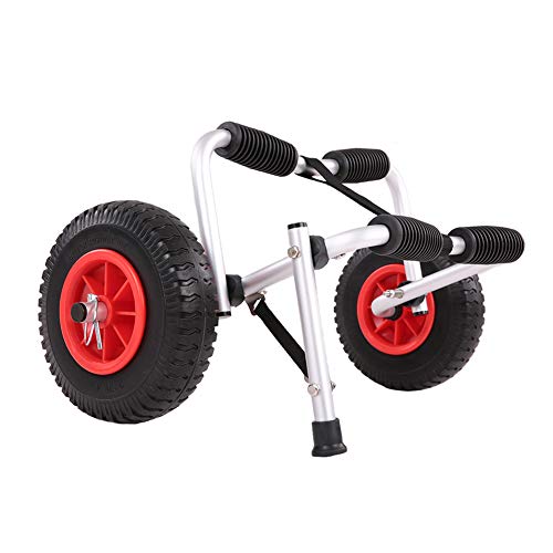 GYFHMY Carro de Transporte de Canoa Universal para Kayak, Carro de Ruedas con Grandes neumáticos sólidos de PU Estable, para Transportar Kayaks, canoas, Tablas de Paddle, flotadores, Botes GYFHMY Carro de Transporte de Canoa Universal para Kayak, Carro de Ruedas con Grandes neumáticos sólidos de PU Estable, para Transportar Kayaks, canoas, Tablas de Paddle, flotadores, Botes