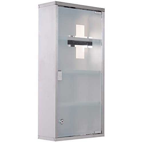 HOMCOM Botiquin Medicina 60x30x12cm Botiquín Acero Inoxidable Gabinete de Auxilios HOMCOM Botiquin Medicina 60x30x12cm Botiquín Acero Inoxidable Gabinete de Auxilios