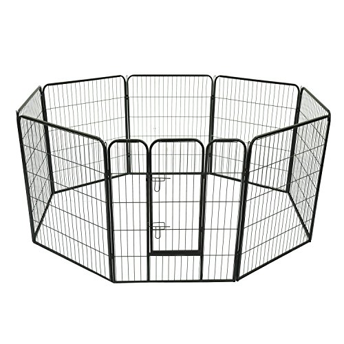 HOMCOM Parque Mascotas Valla 8 Piezas 80x100cm + Puerta Entrenamiento Perros HOMCOM Parque Mascotas Valla 8 Piezas 80x100cm + Puerta Entrenamiento Perros