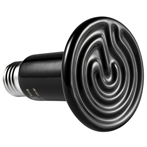 LEDGLE Bombilla de Calor Infrarroja de Cerámica con Emisor de Calor Compacto Bombilla de Lámpara con Bombilla de Plástico E27, Negro (100W) LEDGLE Bombilla de Calor Infrarroja de Cerámica con Emisor de Calor Compacto Bombilla de Lámpara con Bombilla de Plástico E27, Negro (100W)