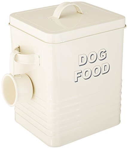 Lesser & Pavey - Bote para almacenar la Comida del Perro (20 cm), diseño con Texto Dog Food, Color Blanco y Azul