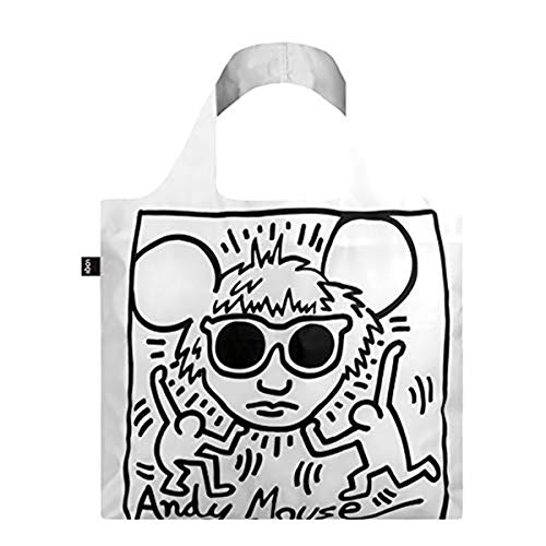 LOQI LOQI Keith Haring Andy Mouse Bag - Bolso de Viaje con asa (50 cm), diseño de Andy Mouse