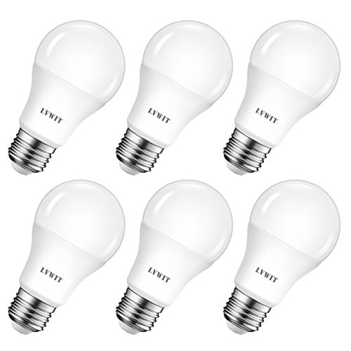 LVWIT Bombillas LED A60, Casquillo E27, 8.5W equivalente a 60W, 6500K Luz Blanca Fría, 806 lm, Bajo consumo, No regulable - Pack de 6 Unidades. LVWIT Bombillas LED A60, Casquillo E27, 8.5W equivalente a 60W, 6500K Luz Blanca Fría, 806 lm, Bajo consumo, No regulable - Pack de 6 Unidades.