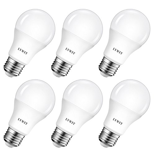 LVWIT Bombillas LED A60, Casquillo E27, 8.5W equivalente a 60W, 6500K Luz Blanca Fría, 806 lm, Bajo consumo, No regulable - Pack de 6 Unidades.