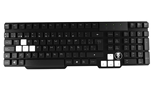 Mars Gaming MKHA0 - Teclado gaming para PC (respuesta ultra-rápida, iluminación LED blanca, anti-ghosting, teclas elevadas y extraíbles, base metálica, USB oro), color negro Mars Gaming MKHA0 - Teclado gaming para PC (respuesta ultra-rápida, iluminación LED blanca, anti-ghosting, teclas elevadas y extraíbles, base metálica, USB oro), color negro