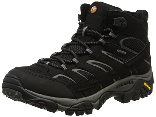 Merrell Moab 2 Mid GTX, Botas de Senderismo para Hombre, Negro (Black), 43 EU