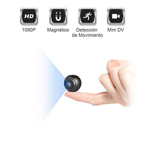 Mini Camara Espia Oculta, MHDYT 1080P HD Micro Camara Vigilancia Grabadora de Video Portátil con IR Visión Nocturna Detector de Movimiento, Camara Seguridad Pequeña Inalambrica Interior/Exterior