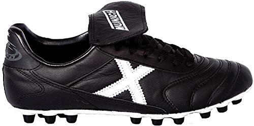 Munich Mundial U25, Botas de fútbol Unisex Adulto, Negro (Negro/Blanco), 41 EU